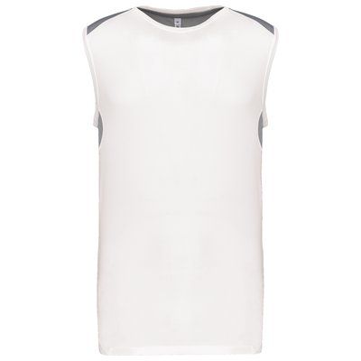 Camiseta tirantes deportiva bicolor White / Fine Grey XS