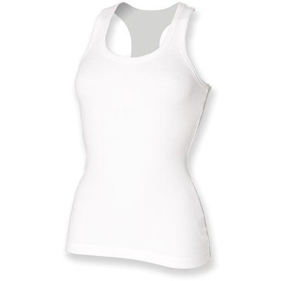 Camiseta tirantes mujer algodón White M