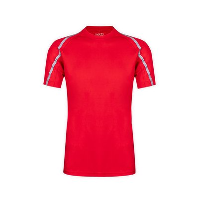 Camiseta Transpirable con Tiras Reflectantes Roj L