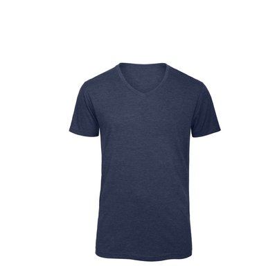 Camiseta Triblend cuello de pico Heather Navy S