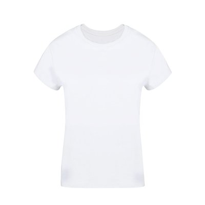 Camiseta Tubular Algodón de Mujer Blanco XL