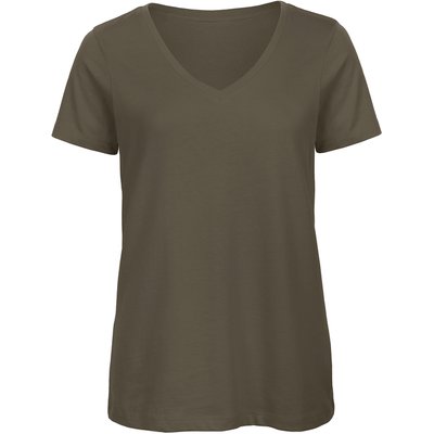 Camiseta ultrasuave cuello de pico Khaki M