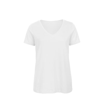 Camiseta ultrasuave cuello de pico White Xs