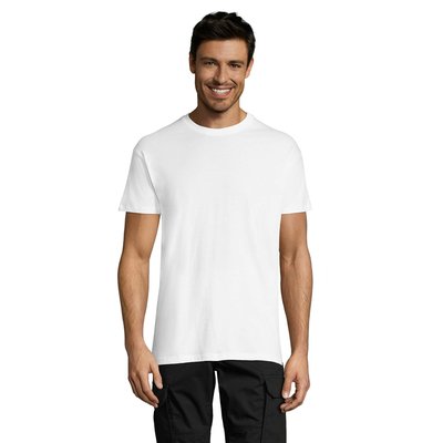 Camiseta Unisex Algodón 43 Colores Solo Personalizada Blanco S