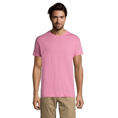 Camiseta Unisex Algodón 43 Colores Solo Personalizada Rosa Orquídea S