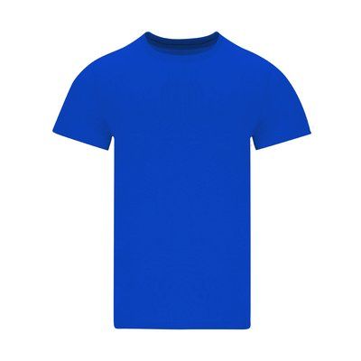 Camiseta unisex de algodón cuello redondo Azul L