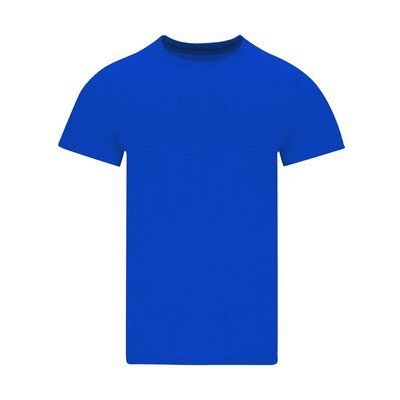 Camiseta unisex de algodón cuello redondo Azul M