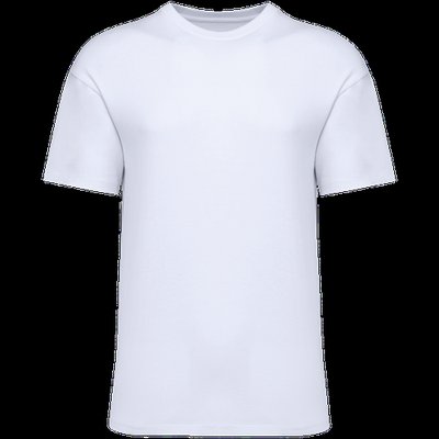 Camiseta unisex hombros caídos White Xl