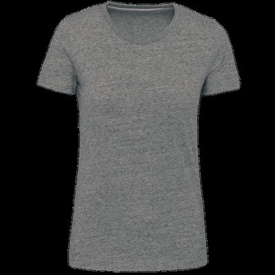 Camiseta vintage mujer algodón Slub Grey Heather M