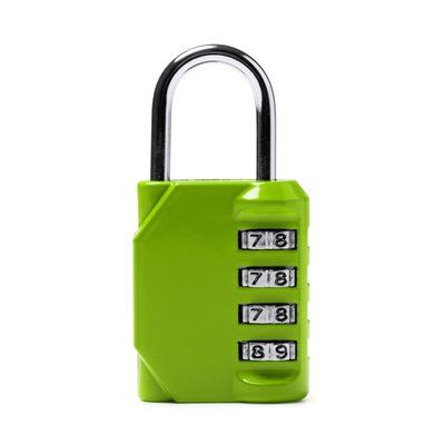 Candado con combinación de 4 dígitos Verde Oasis Talla Única Adulto