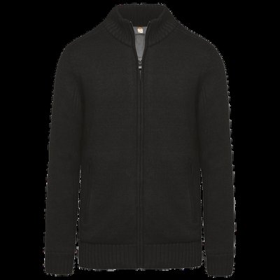 Cárdigan con forro polar hombre Black 3XL