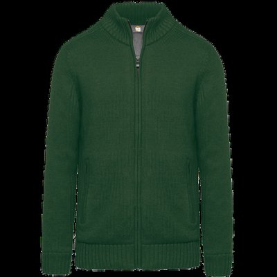 Cárdigan con forro polar hombre Forest Green XXL
