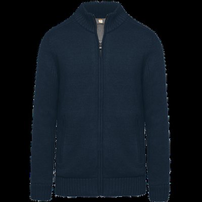 Cárdigan con forro polar hombre Navy 4XL