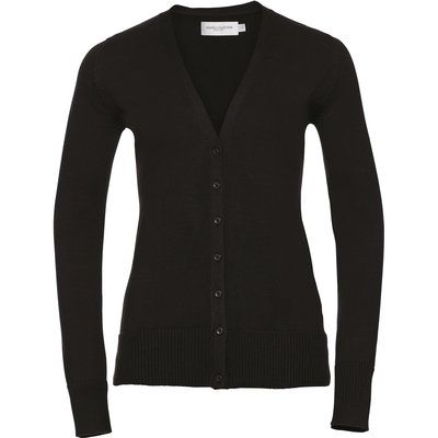 Cárdigan mujer cuello pico 50% algodón Black Xxl
