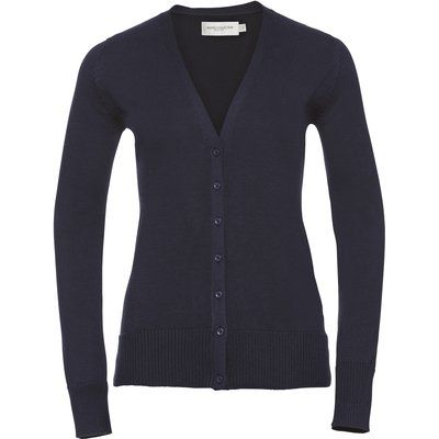 Cárdigan mujer cuello pico 50% algodón French Navy M