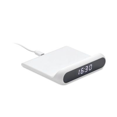 Cargador 10W con Reloj Despertador LED