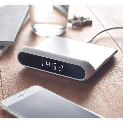 Cargador 10W con Reloj Despertador LED
