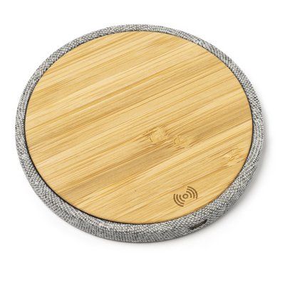 Cargador inalámbrico 10W con bambú