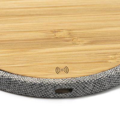 Cargador inalámbrico 10W con bambú