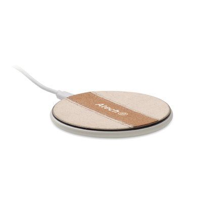 Cargador inalámbrico 15W corcho y algodón