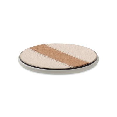 Cargador inalámbrico 15W corcho y algodón