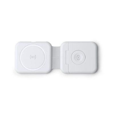 Cargador inalámbrico 3 en 1 plegable 15W Blanco