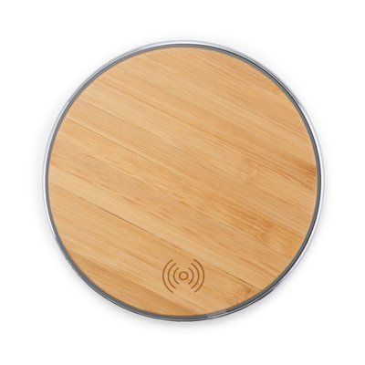Cargador inalámbrico de aluminio y bambú Bambu