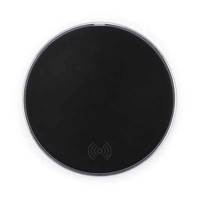 Cargador inalámbrico de aluminio y bambú Negro