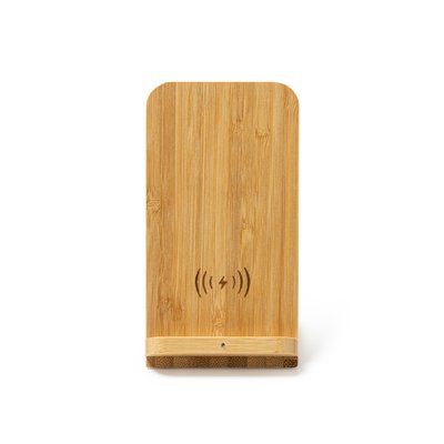 Cargador inalámbrico de bambú con luz de carga Bambu