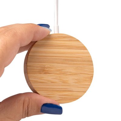 Cargador inalámbrico de bambú magnético