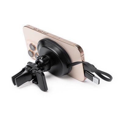 Cargador inalámbrico de coche con cable retráctil Tipo C