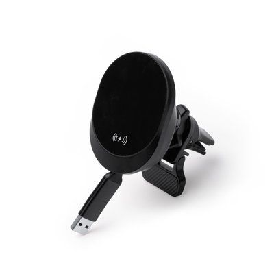 Cargador inalámbrico de coche con cable retráctil Tipo C