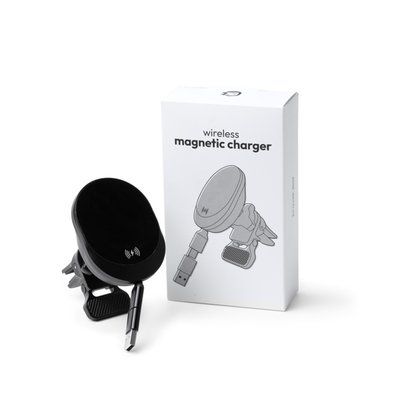 Cargador inalámbrico de coche con cable retráctil Tipo C