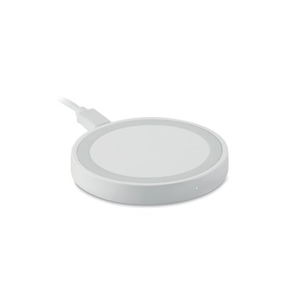 Cargador Inalámbrico Compacto Ø7cm Blanco