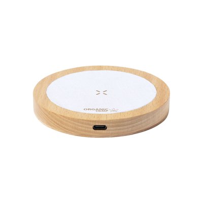 Cargador Qi 15W de Cáñamo y Madera