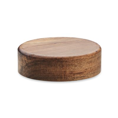 Cargador Qi Madera 15W Cable Retráctil