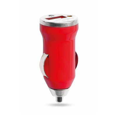 Cargador USB para coche de 1000 mAh Roj