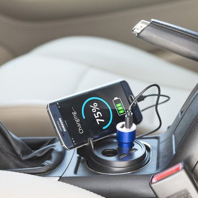 Cargador USB Mechero Coche y Soporte