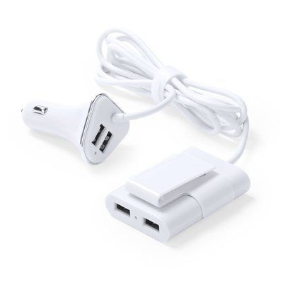 Cargador USB para 4 personas Blanco