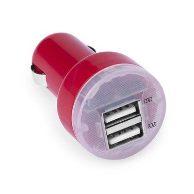 Cargador USB de colores para coche de 2100 mAh