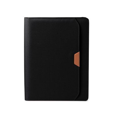 Carpeta A4 con bloc y cierre cremallera Negro Talla Única Adulto