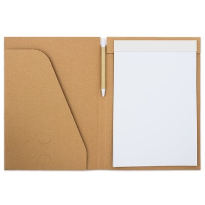 Carpeta eco con bolígrafo y bloc