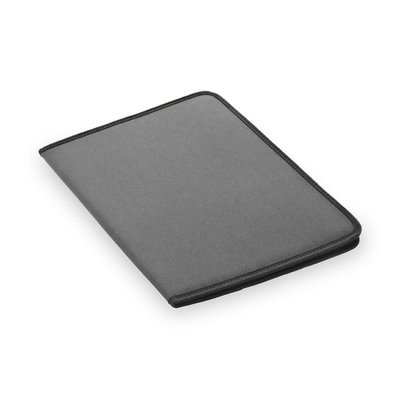 Carpeta de poliéster con bloc de notas y 2 bolsillos interiores Gri