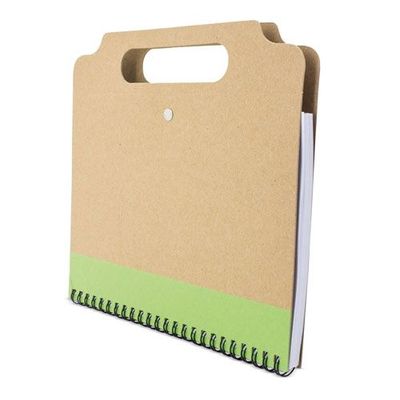 Carpeta Reciclada Bicolor con Libreta, Boli, Hojas y Asa