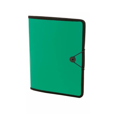 Carpeta translúcida de solapa con bloc de notas Ver