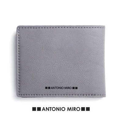 Cartera de Piel Elegante Gris