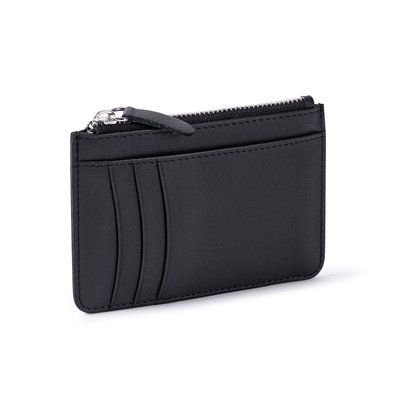 Cartera tarjetero de piel Negro