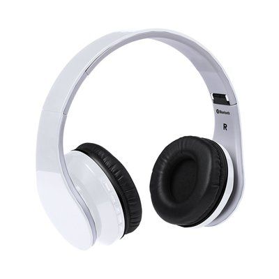 Casco inalámbrico bluetooth / line in Blanco