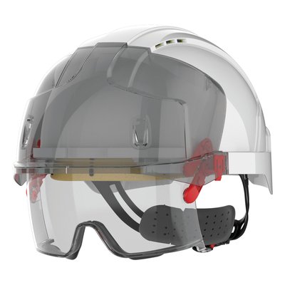 Casco de seguridad con sobregafas antivaho