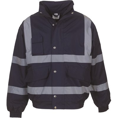 Cazadora alta visibilidad impermeable Navy M